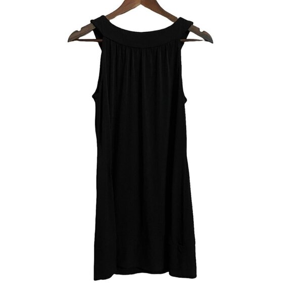 Appropriate Behavior Womens Black Y2K Ruffle Front Sleeveless Shift Dress Medium - Picture 7 of 7
